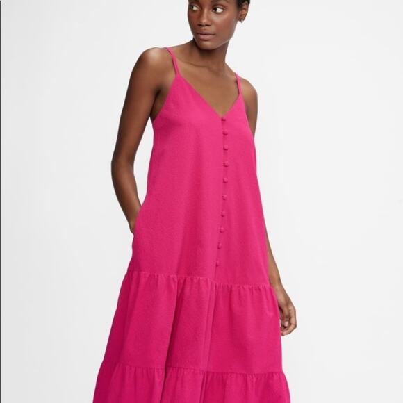 NWT Ted Baker London Luaan Button Through Cami Midi Dress in Pink Size 1 (0-2) - Picture 14 of 14